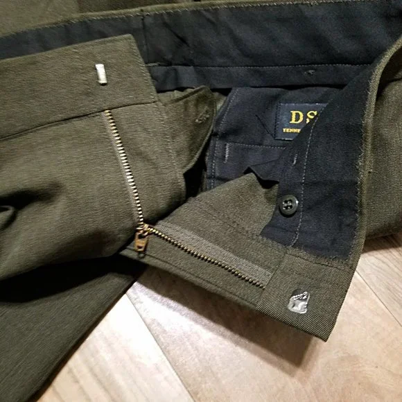 USMC US Marine Pants Military Wool Blend Dress Trousers 35R Green 35x28 Gorpcore